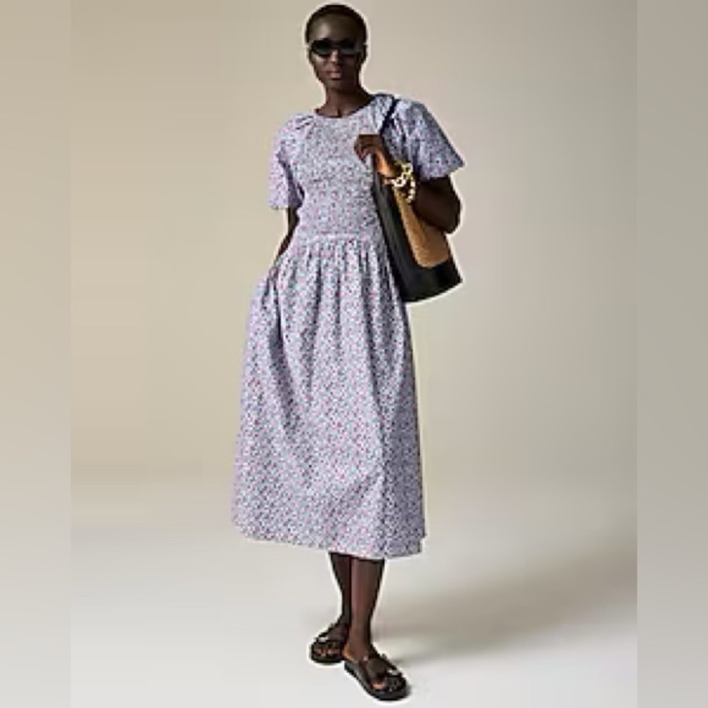 J Crew Meadow dress in poppy cotton poplin XS - Picture 2 of 6